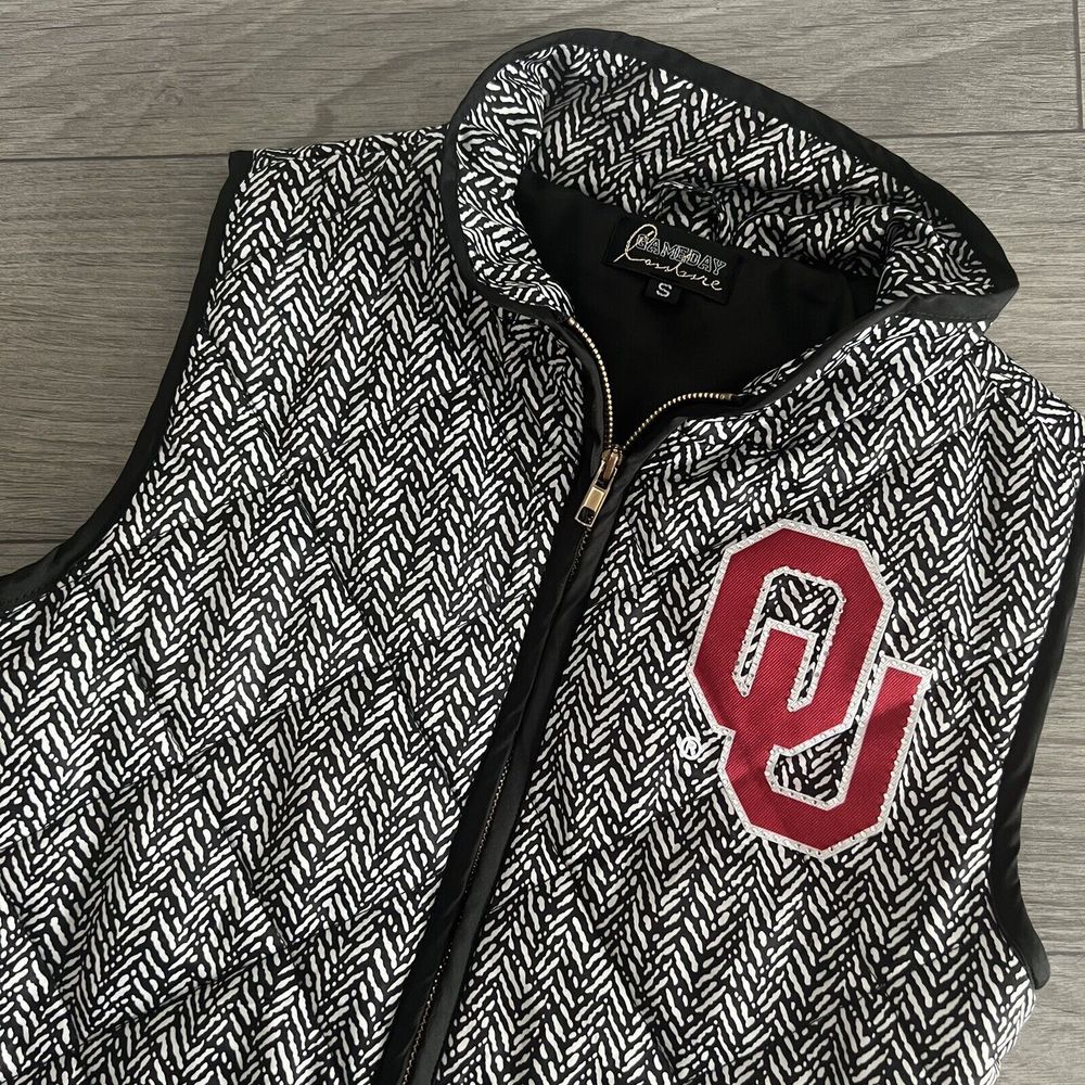 Oklahoma Sooners OU Women's Gameday Couture Full Zip Vest Size‎ Small